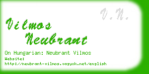 vilmos neubrant business card